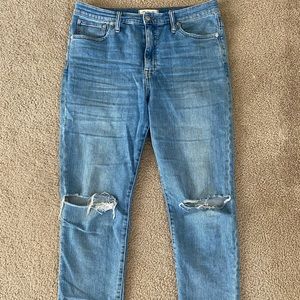 Madewell high rise crop boy jean size 30